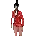 Icon of Sealed Executive Cardinal Red Suit with Skirt