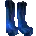 Icon of Boots with a Blue Leopard Print