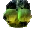 Icon of Half-top with a Grey Waterlily Print